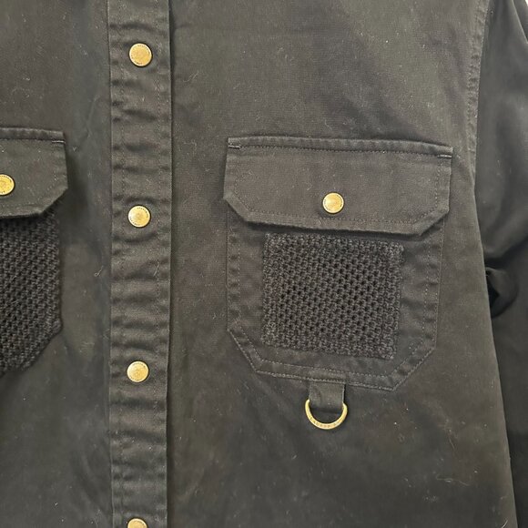 Lauren Ralph Lauren Safari Outfitters Snap Button Black Shirt Small - Picture 5 of 10